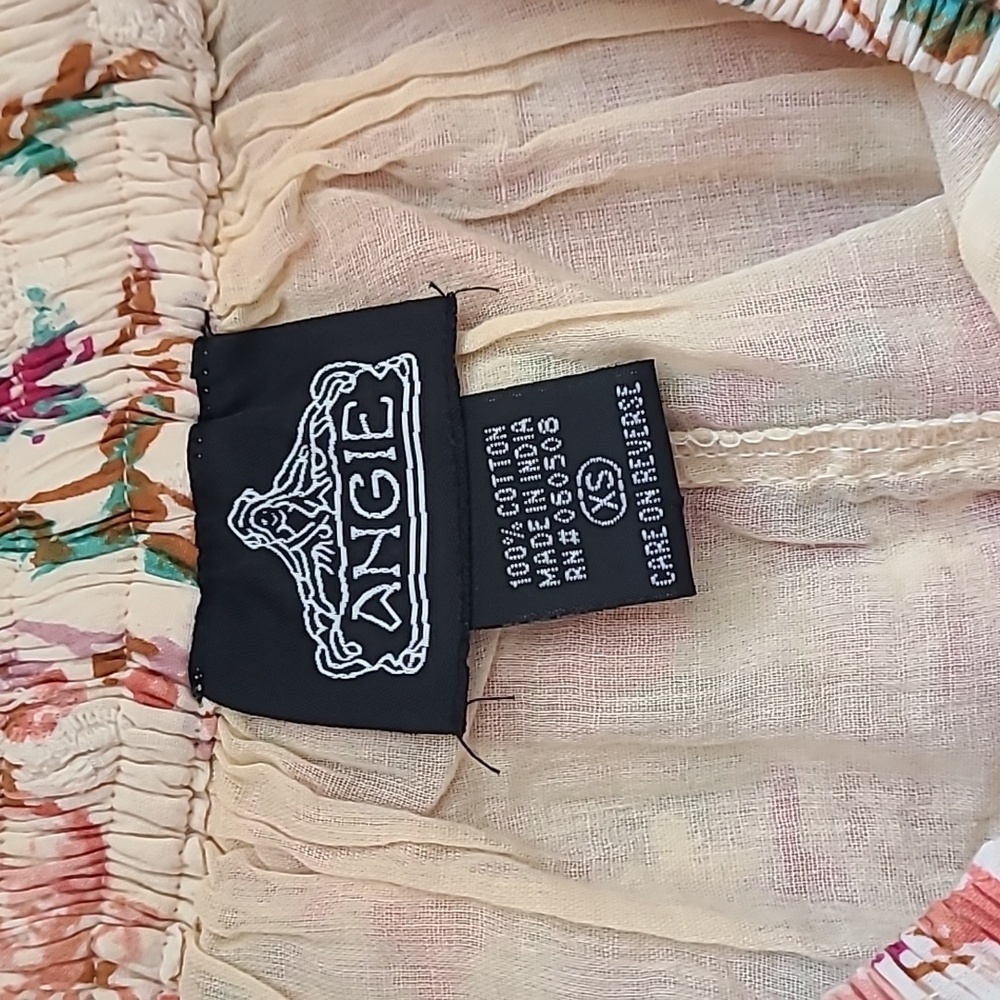 Cotton Watercolor Floral Flutter Mini Skirt - Picture 2 of 14